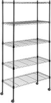 Prateleiras de armazenamento Simple Deluxe 5 camadas pretas