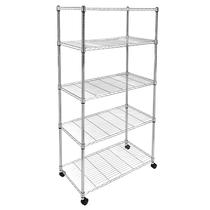 Prateleiras de armazenamento YSSOA Heavy Duty 5 prateleiras 800 kg cromadas Prateleiras de armazenamento YSSOA Heavy Duty 5 prateleiras 800 kg cromadas