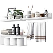 Prateleiras de banheiro PopiShelves Over Toilet com conjunto de armazenamento de 3