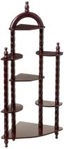 Prateleiras de canto de parede Frenchi Home Furnishing 3 camadas Dark Cherry Prateleiras de canto de parede Frenchi Home Furnishing 3 camadas Dark Cherry