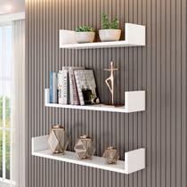 Prateleiras de Decoração em MDF 40, 50, 60cm em U Sala Livro Prateleiras de Decoração em MDF 40, 50, 60cm em U Sala Livro