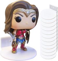 Prateleiras de exibição Tapeera para Funko Pop em acrílico branco de 4 polegadas Prateleiras de exibição Tapeera para Funko Pop em acrílico branco de 4 polegadas