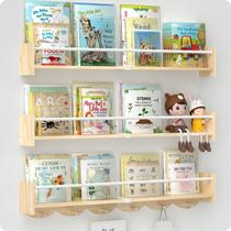 Prateleiras de livros de berçário Bidami Floating Wall Mount Pine Wood