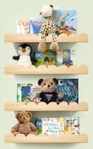 Prateleiras de livros de parede iCNJDMopClean Scalloped para crianças do berçário