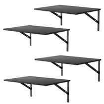 Prateleiras de parede flutuantes Housiture Black Wood 30cm, conjunto de 4