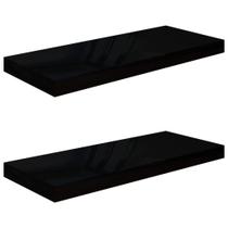 Prateleiras de parede flutuantes vidaXL High Gloss Black 60x23,6x3,8cm Prateleiras de parede flutuantes vidaXL High Gloss Black 60x23,6x3,8cm