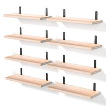 Prateleiras de parede MOKA, conjunto de 8 madeiras de 6 cm de largura para quarto, etc.
