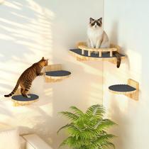 Prateleiras de Parede para Gatos XiaZ Escalador de Canto em Madeira Suporta até 11 kg Prateleiras de Parede para Gatos XiaZ Escalador de Canto em Madeira Suporta até 11 kg