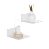 Prateleiras de parede Sezanrpt acrílico branco de 15 cm, pacote com 2 unidades para Funko Pop Prateleiras de parede Sezanrpt acrílico branco de 15 cm, pacote com 2 unidades para Funko Pop