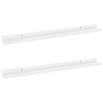 Prateleiras de parede VidaXL High Gloss White Conjunto de 2 MDF 80x9x3cm