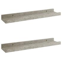 Prateleiras de parede vidaXL Modern Concrete Grey MDF, conjunto de 2