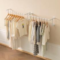 Prateleiras de roupas, cachimbos industriais para pendurar roupas, prateleiras de roupas pesadas montadas na parede que economizam espaço, varetas multiuso para pendurar roupas para guardar armários, brancas, 2 unidades