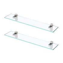 Prateleiras de vidro para banheiro KES BGS3201S60-2-P2 60cm com suporte Prateleiras de vidro para banheiro KES BGS3201S60-2-P2 60cm com suporte