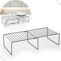 Prateleiras Extensível Organizador De Armários Cozinha Multiuso Aramado