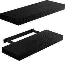 Prateleiras flutuantes Amada HOMEFURNISHING montadas na parede pretas