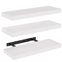 Prateleiras flutuantes AMADA HOMEFURNISHING White, conjunto de 3 Prateleiras flutuantes AMADA HOMEFURNISHING White, conjunto de 3