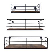 Prateleiras flutuantes CRUGLA, conjunto de 3 montadas na parede para casa Prateleiras flutuantes CRUGLA, conjunto de 3 montadas na parede para casa