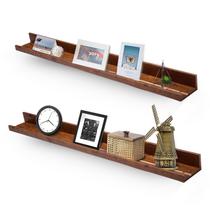 Prateleiras flutuantes de parede Muzilife 35,4 polegadas - Conjunto de 2 madeiras