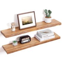Prateleiras flutuantes FLYJOE Rustic Solid Olm Wood 90cm Natural Prateleiras flutuantes FLYJOE Rustic Solid Olm Wood 90cm Natural