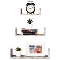 Prateleiras flutuantes Greenco, conjunto de 3 brancas fáceis de montar Prateleiras flutuantes Greenco, conjunto de 3 brancas fáceis de montar
