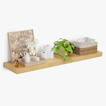 Prateleiras flutuantes Heimlove 12 Deep 36x12cm em carvalho montadas na parede Prateleiras flutuantes Heimlove 12 Deep 36x12cm em carvalho montadas na parede