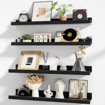 Prateleiras flutuantes Heimlove Picture Ledge Shelf 60 cm, conjunto de 4 Prateleiras flutuantes Heimlove Picture Ledge Shelf 60 cm, conjunto de 4