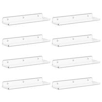 Prateleiras flutuantes Lifewit Acrylic 15x4cm, pacote com 8