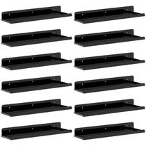 Prateleiras flutuantes Lifewit Black Acrylic 38,1 cm, pacote com 12