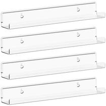 Prateleiras flutuantes Lifewit for Vinyl Disc, pacote com 4 unidades, acrílico transparente Prateleiras flutuantes Lifewit for Vinyl Disc, pacote com 4 unidades, acrílico transparente