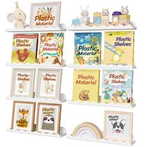 Prateleiras flutuantes Lifewit Plastic White Clouds, pacote com 8