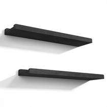 Prateleiras flutuantes Love-kankei, conjunto de 2 madeiras, 60 cm, pretas
