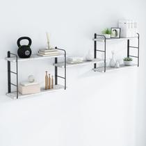 Prateleiras flutuantes MXCSE montadas na parede, lavadas de branco (5) Prateleiras flutuantes MXCSE montadas na parede, lavadas de branco (5)