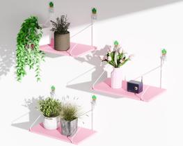 Prateleiras flutuantes QSQueen Rustic Wood, conjunto de 3 para decoração de casa