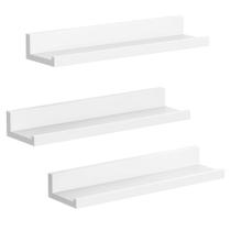 Prateleiras Flutuantes SONGMICS ULWS38WT - Conjunto de 3 (38cm) - Branco Prateleiras Flutuantes SONGMICS ULWS38WT - Conjunto de 3 (38cm) - Branco