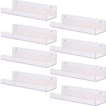 Prateleiras flutuantes Sooyee Acrílico 38 cm com 6 prateleiras transparentes Prateleiras flutuantes Sooyee Acrílico 38 cm com 6 prateleiras transparentes