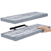 Prateleiras flutuantes Sorbus Rustic Blue 24x9" - pacote com 2 Prateleiras flutuantes Sorbus Rustic Blue 24x9" - pacote com 2