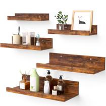 Prateleiras flutuantes Upsimples Home, conjunto de 5 para decoração de parede Prateleiras flutuantes Upsimples Home, conjunto de 5 para decoração de parede