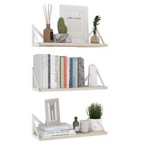 Prateleiras flutuantes Wallniture Minori, conjunto de 3 madeiras naturais Prateleiras flutuantes Wallniture Minori, conjunto de 3 madeiras naturais