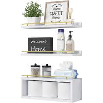 Prateleiras flutuantes WOPITUES com prateleira em cubos para banheiro branco Prateleiras flutuantes WOPITUES com prateleira em cubos para banheiro branco