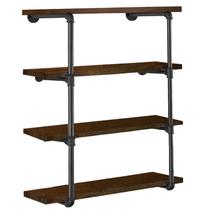 Prateleiras industriais para tubos de ferro HITOMEN de 4 camadas, 105 cm de altura e 30 cm Prateleiras industriais para tubos de ferro HITOMEN de 4 camadas, 105 cm de altura e 30 cm