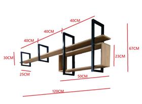 Prateleiras industrial kit glamour 120cm