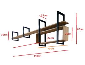 Prateleiras industrial kit glamour 150cm Prateleiras industrial kit glamour 150cm