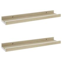 Prateleiras montadas na parede VidaXL White/Sonoma Oak 40x9x3cm 2 unidades Prateleiras montadas na parede VidaXL White/Sonoma Oak 40x9x3cm 2 unidades