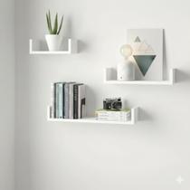 Prateleiras para Livros Branco 3 Peças 40x15x15 QUARTO, COZINHA, SALA