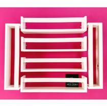 Prateleiras Para Livros Infantis Quarto Bebê Estantes Para Brinquedos Pelúcia Bonecos 6un mdf 40 cm