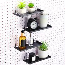 Prateleiras Pegboard Lineshading 4 peças de 25 x 10 cm Metal Black