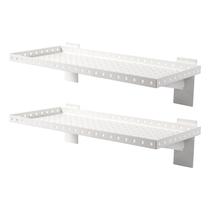 Prateleiras Slatwall SINCHEEWAY para varejo, garagem e casa (2, brancas) Prateleiras Slatwall SINCHEEWAY para varejo, garagem e casa (2, brancas)