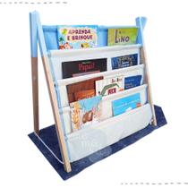 Prateleirinha Para Livros Infantil Montessori Azul