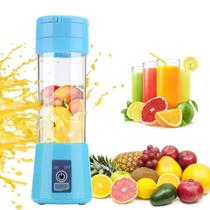 Prático Processador Portátil Usb Mixer Recarregável Para Frutas E Sucos Com Copo Plástico Pronto Para Uso