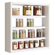 Pratileira suporte de tempero mdf branco 50x50cm de parede prateleira ramario estante